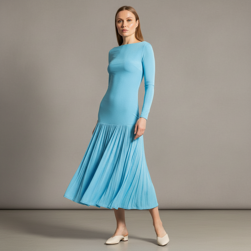 Khaite Long Sleeve Midi Dress