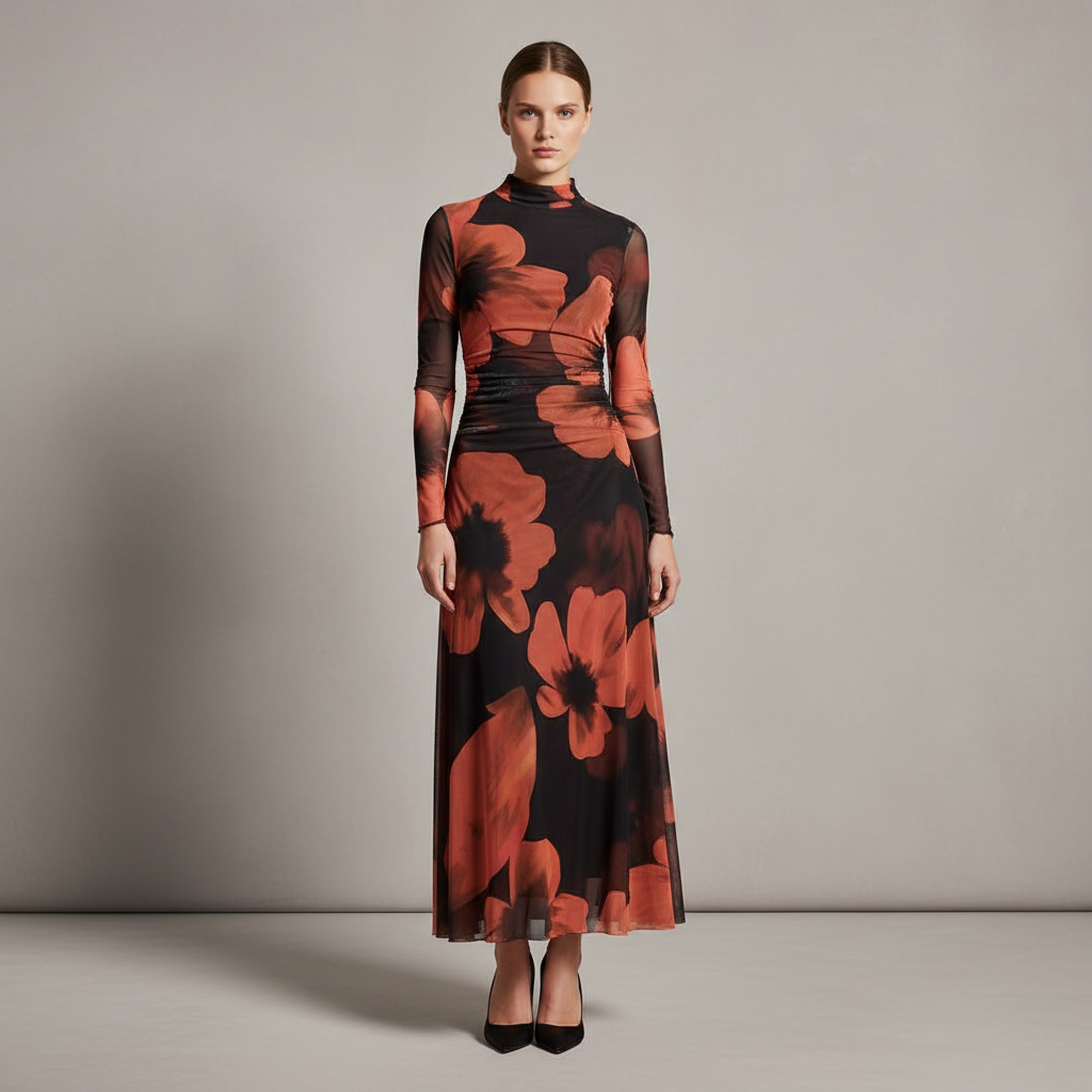 Verdusa Floral Sleeve Long Maxi Dress
