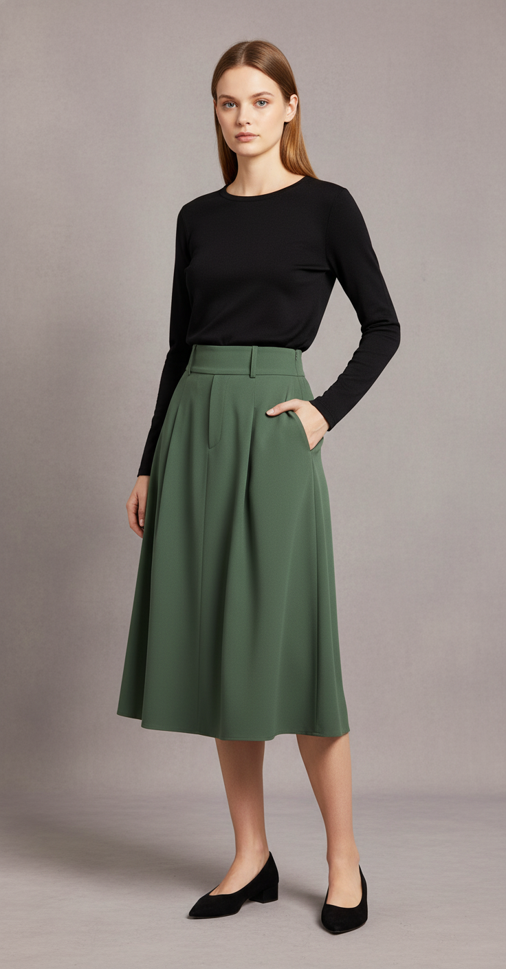 Midi Skirt A Line