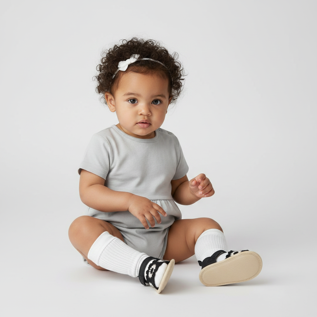 Baby Girl Crochet Sandals - Black