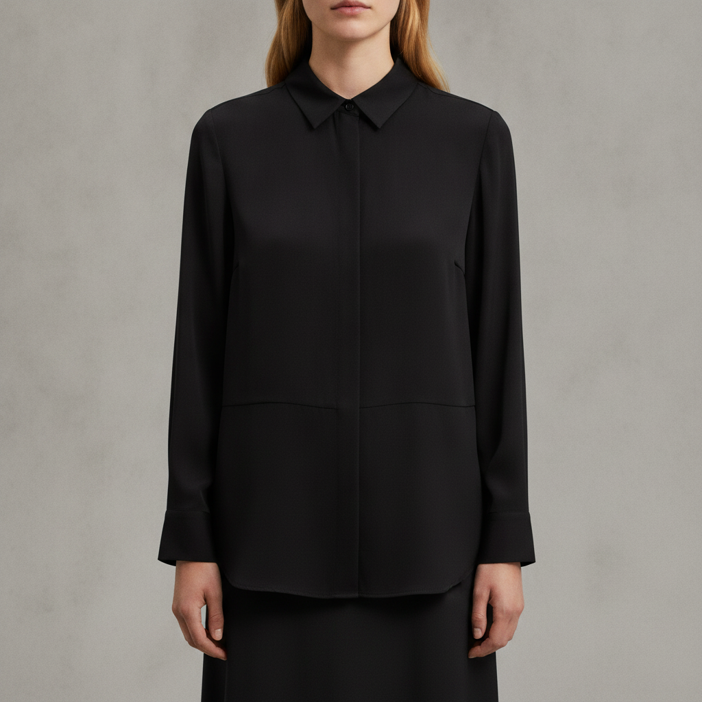 Vince Camuto Long Sleeve Button-Down Shirt - Plus - Rich Black