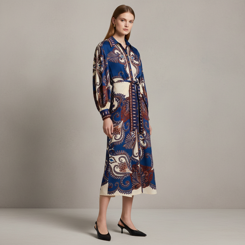Arabesque Scarf Midi dress