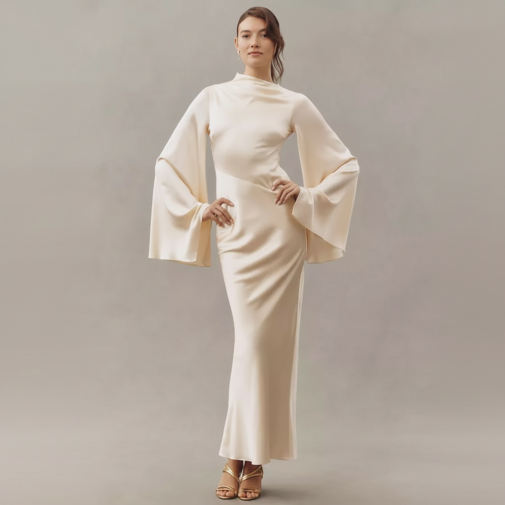 De La Vali Ondas Silk Maxi Dress