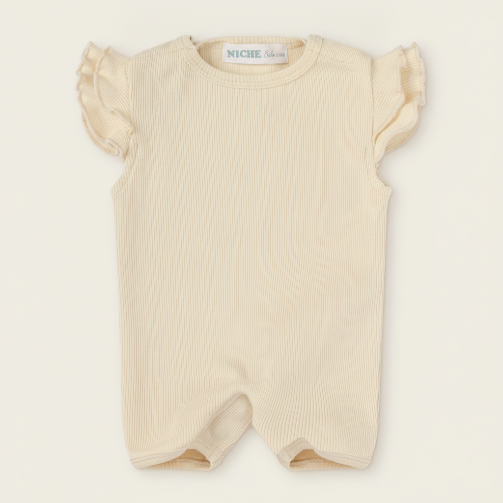 Ivory Ruffle Romper