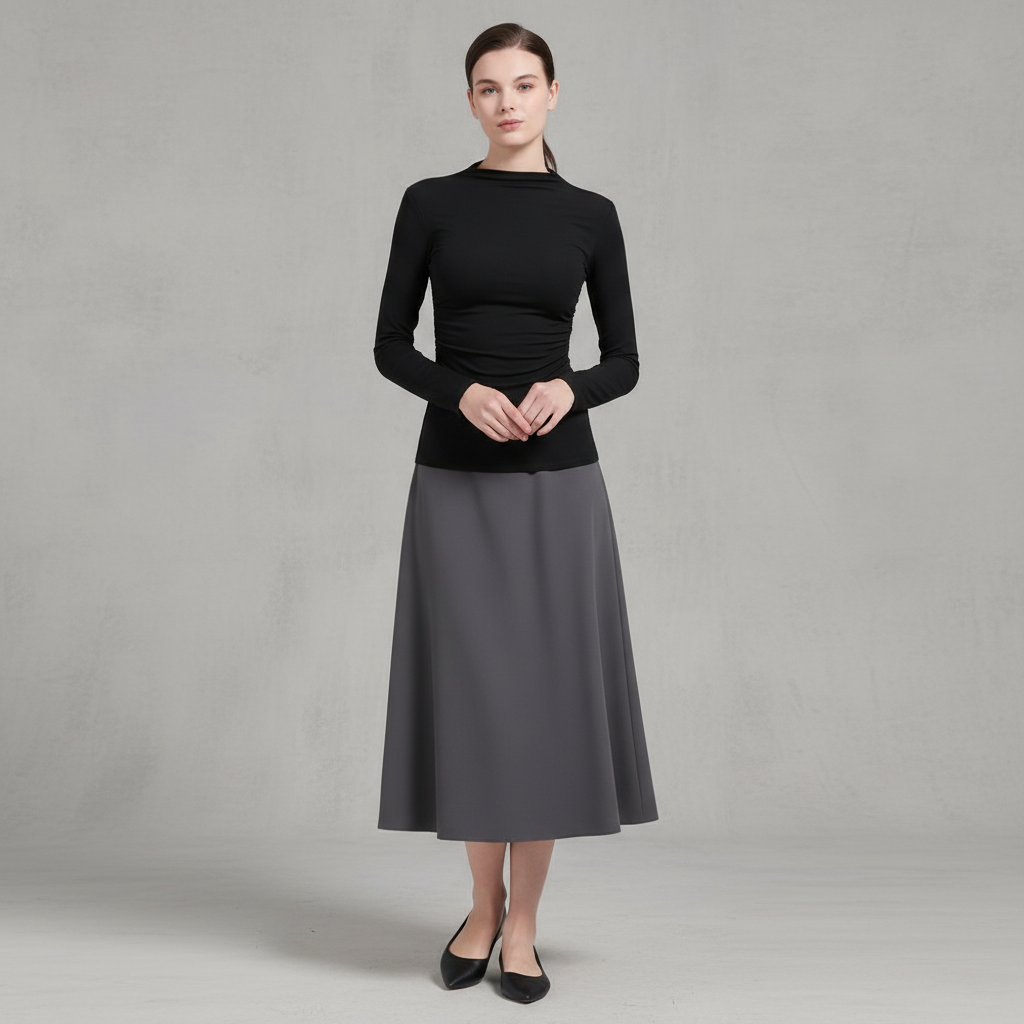 Women's Long Sleeve Mock Turtleneck Top