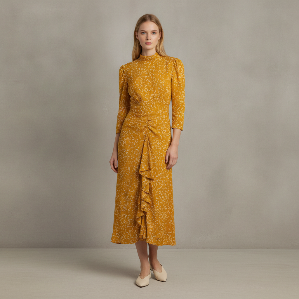 Terra Bloom Ruched Dress