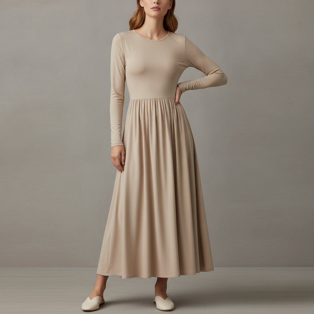Kirundo Casual Sleeve Long Midi Dress