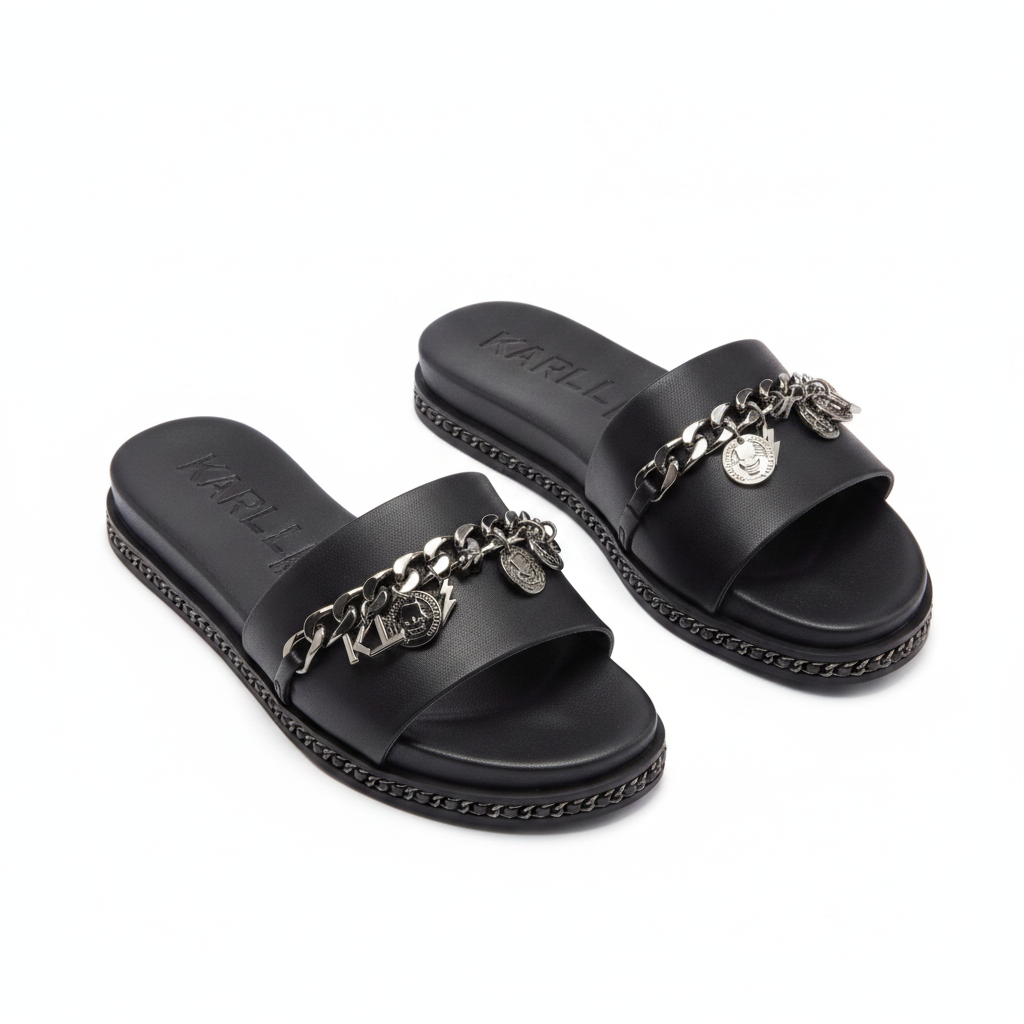 Basia Charm Chain Slide Sandal