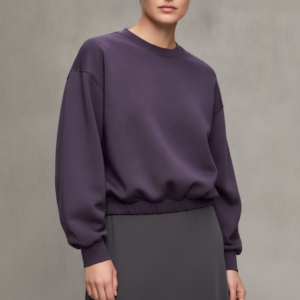 Bounce Fleece Bubble-Hem Sweatshirt