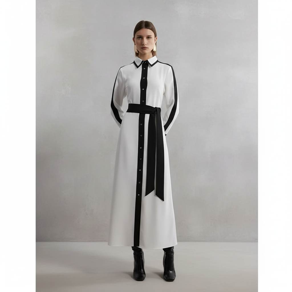 Karen Millen Belted Midi Shirt Dress