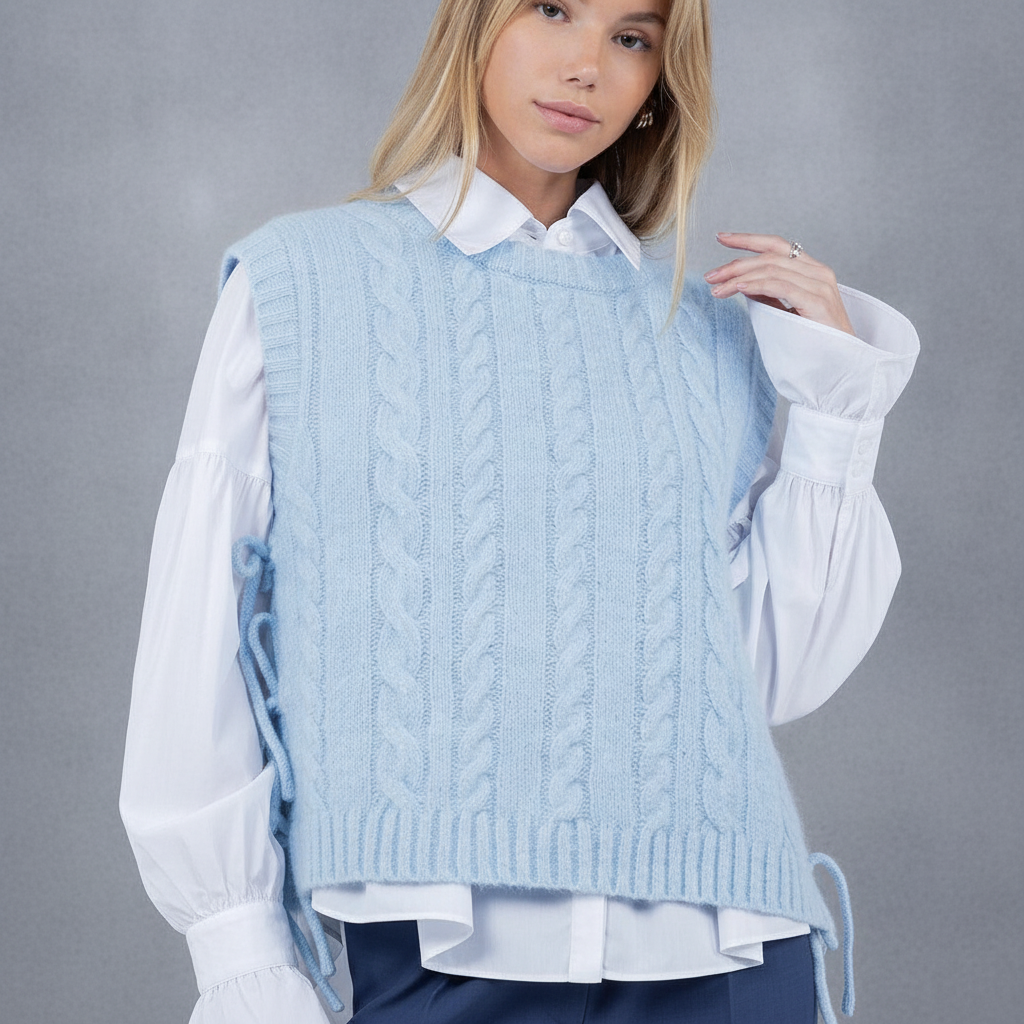 Baby Blue Knitted Vest