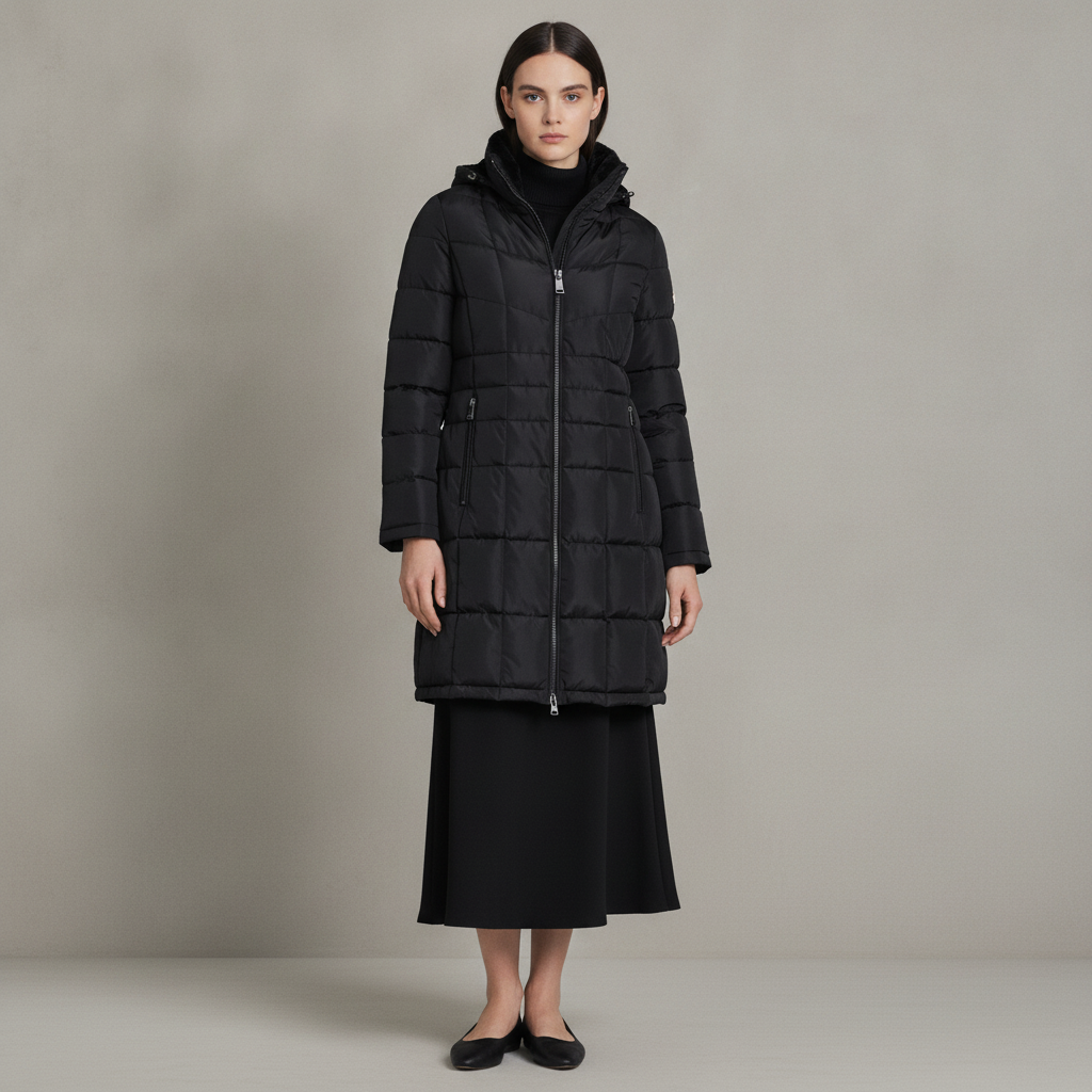 Women's Hooded Stand Collar Puffer Coat