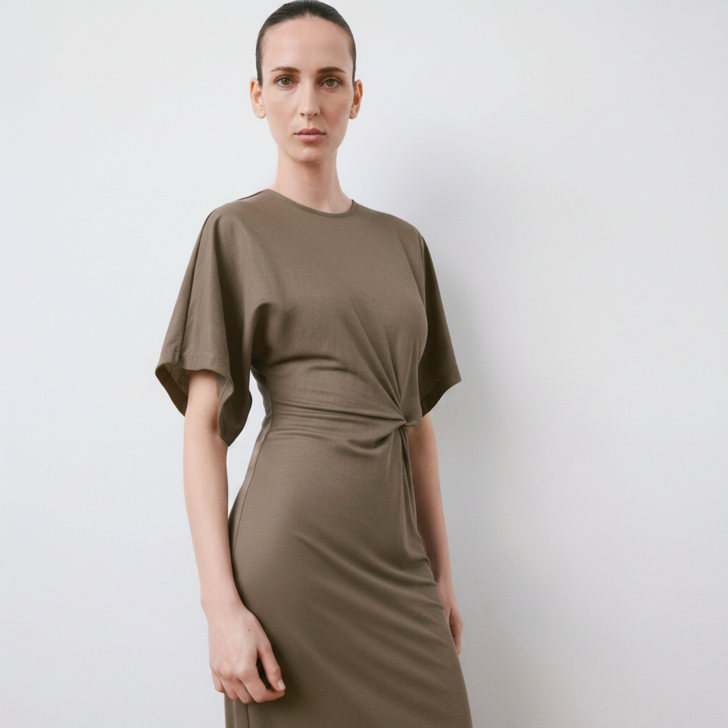 Side gathered details dress - Women