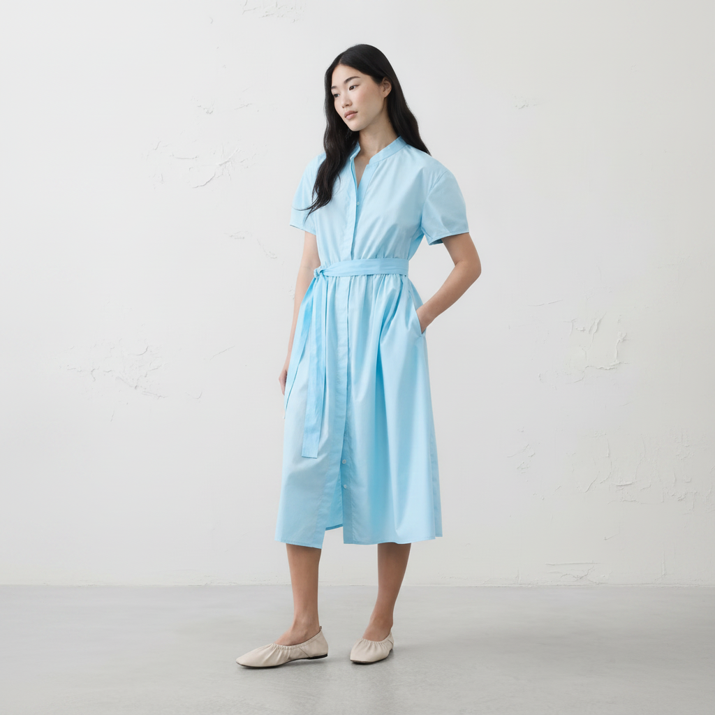 Poplin Midi Shirtdress