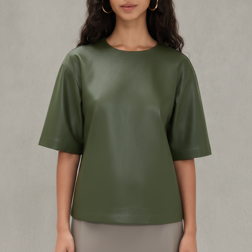 LE BOPCaroline Faux Leather Tee
