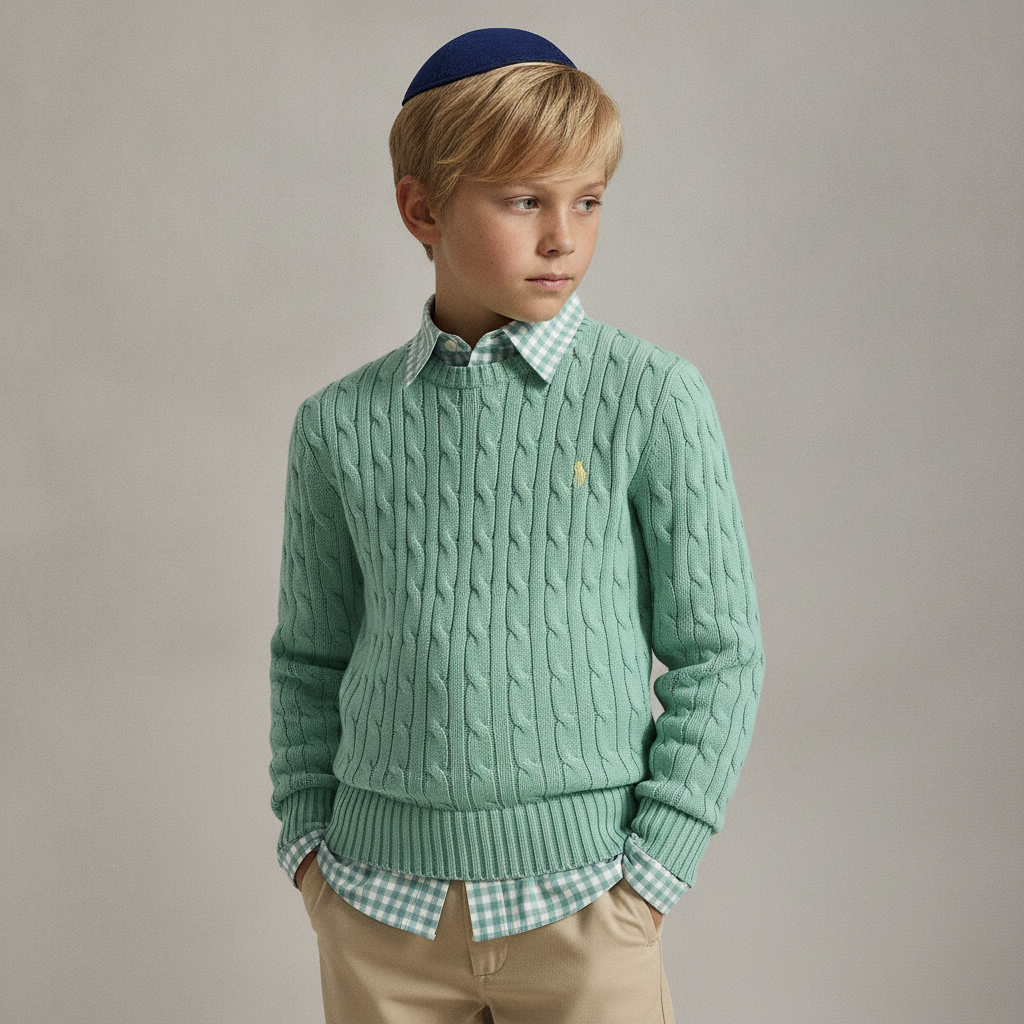 Cable-Knit Cotton Sweater