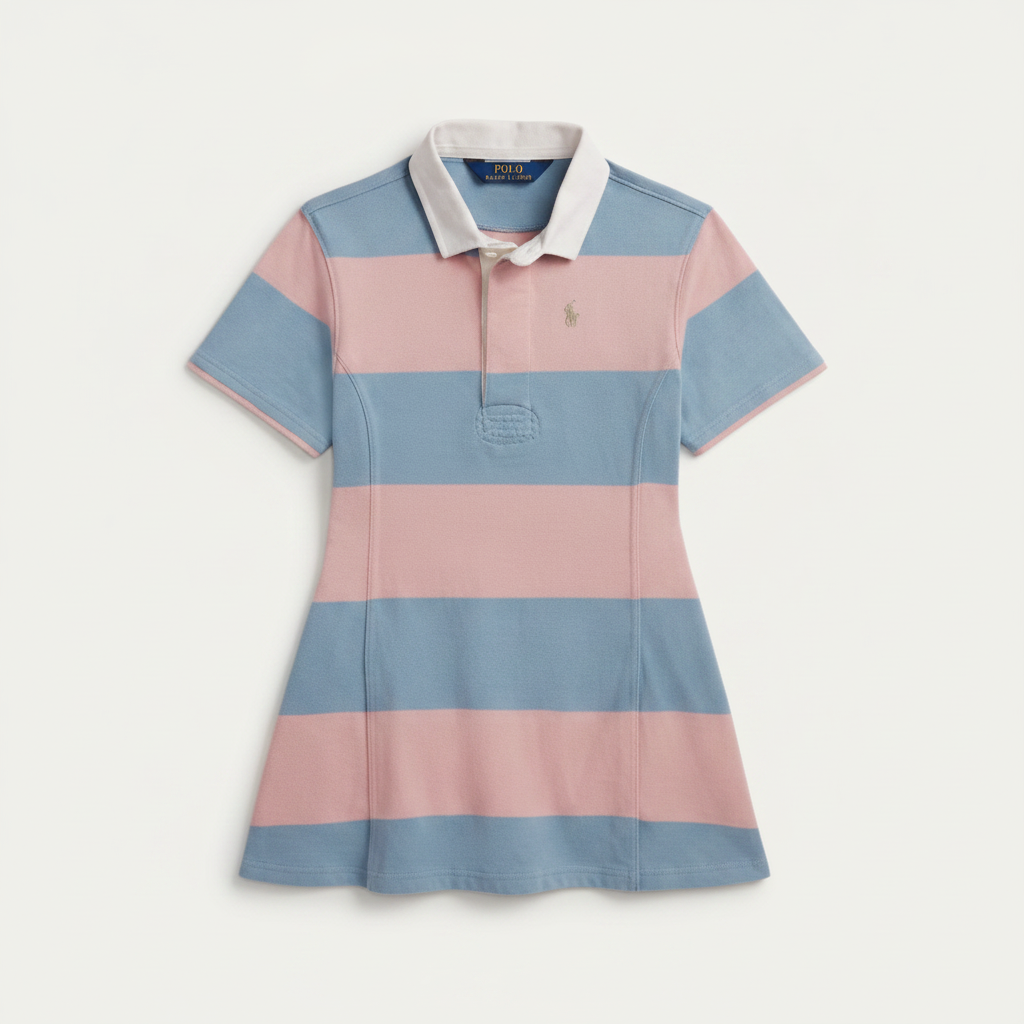 Girls' 2T-6X Short-Sleeve Rugby Dress