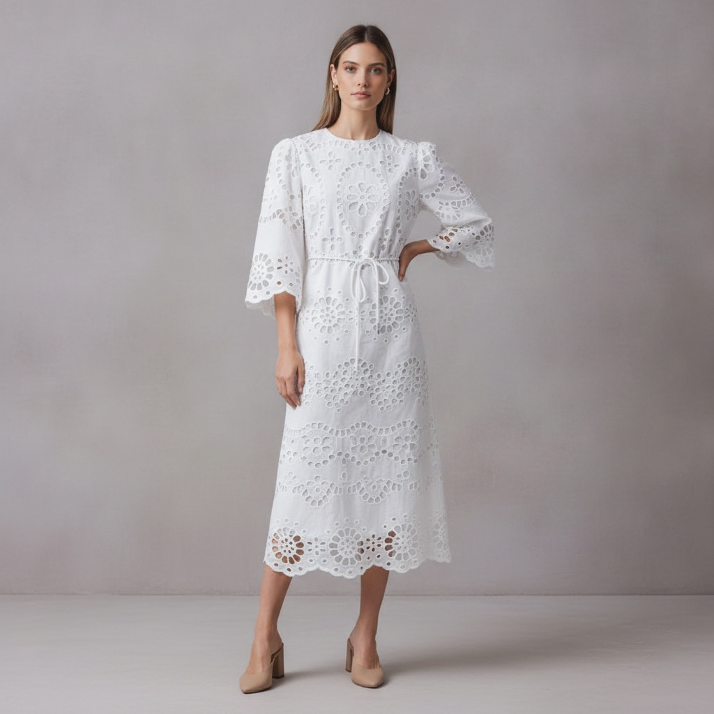 White Eyelet Dress