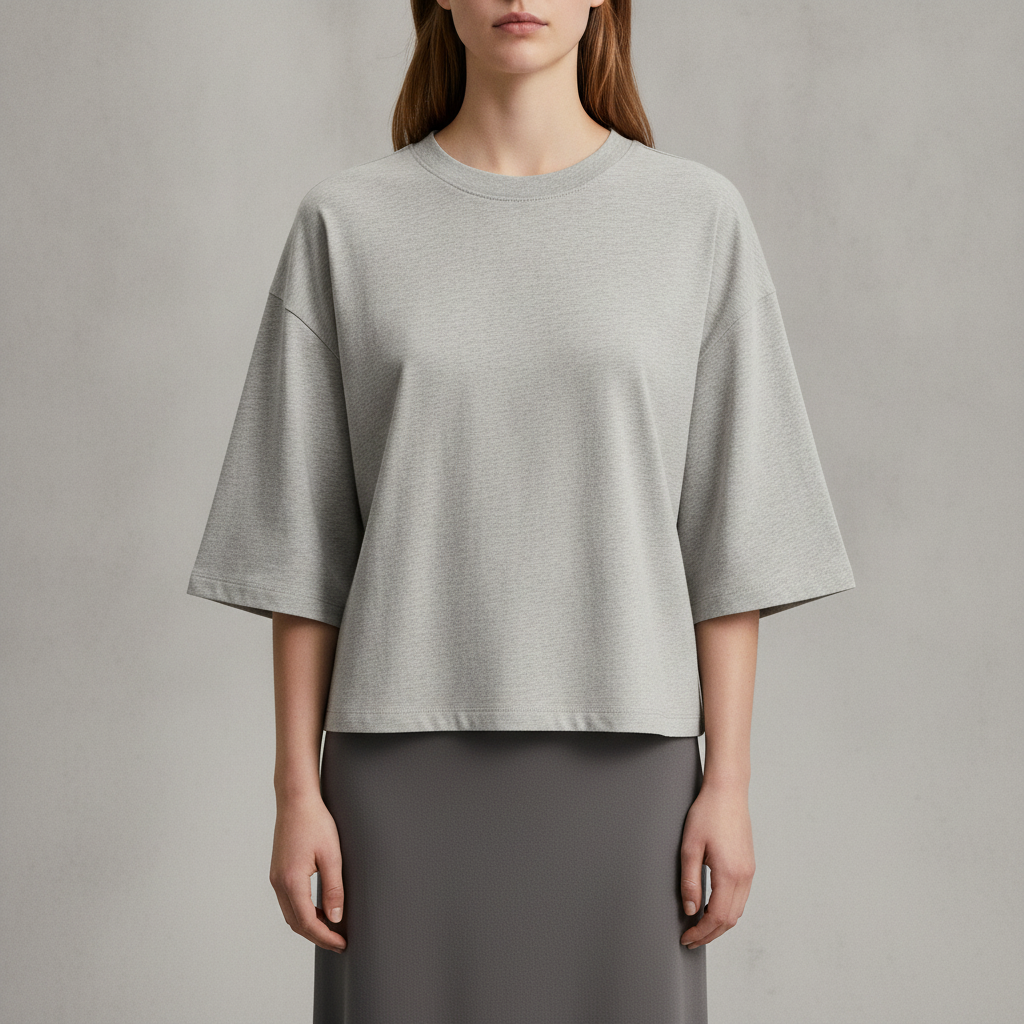 Relaxed Cropped Crewneck T-Shirt