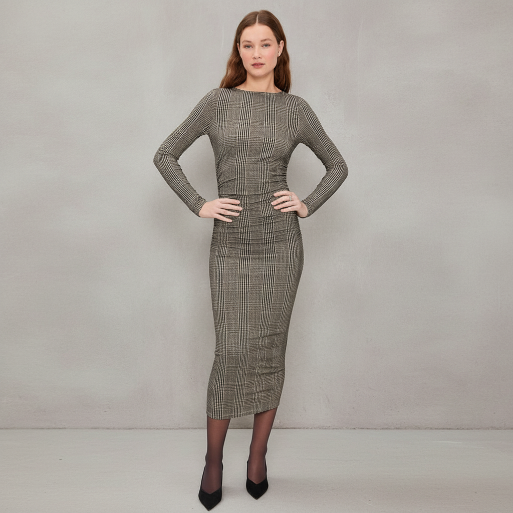 Veronica Beard JeanLong Sleeve Charissa Midi Dress