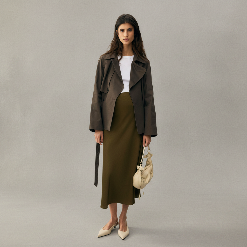 MAMA Satin Slip Skirt
