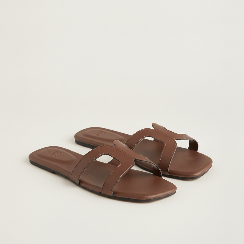 Vegan-Leather Flip Flops
