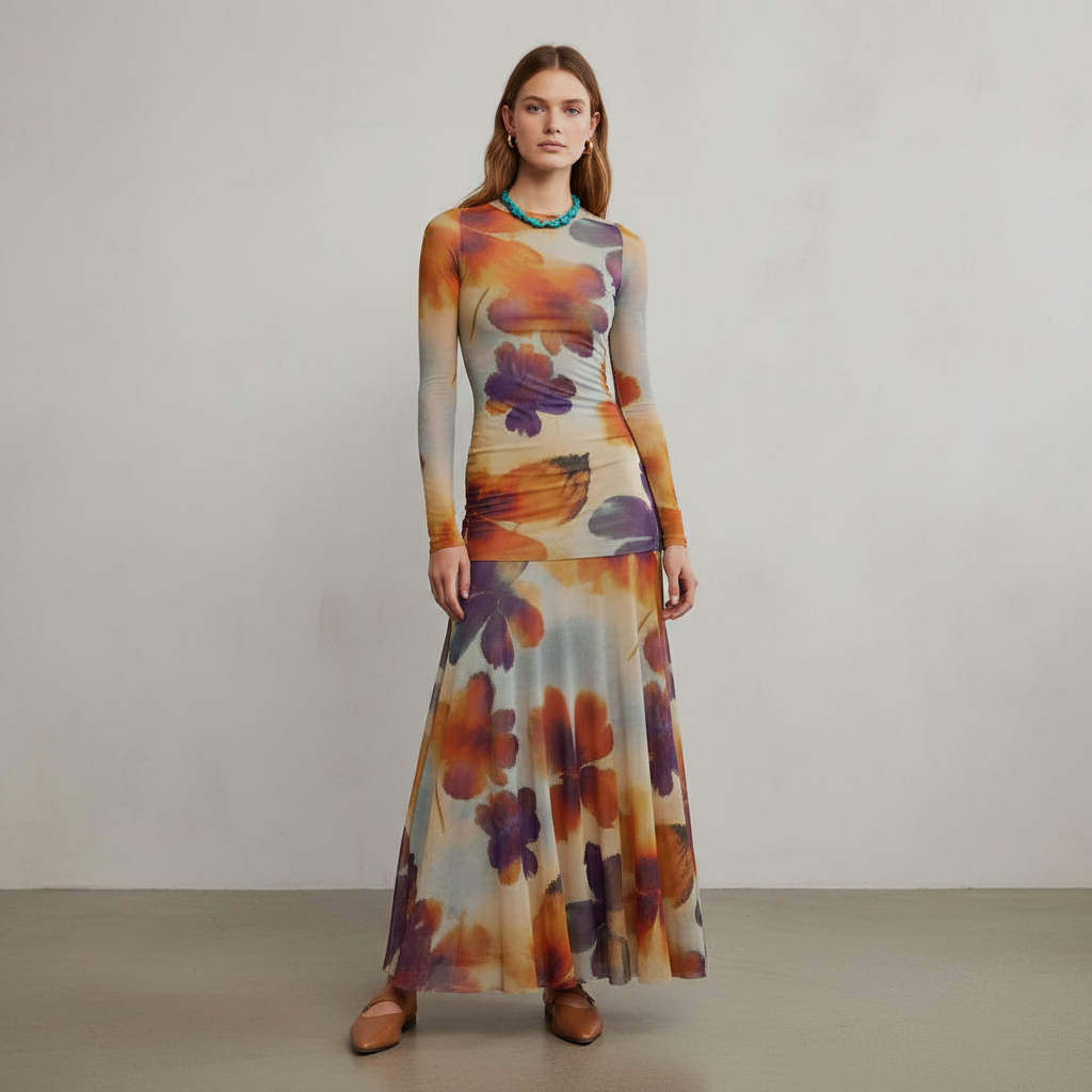 Sunnei Long Sleeve Mesh Dress