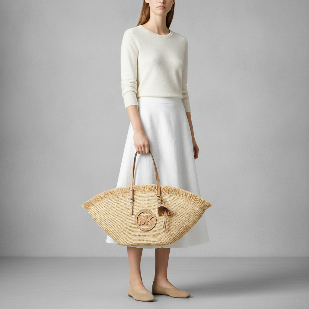 Isa Large Hand-Crocheted Fan Tote Bag