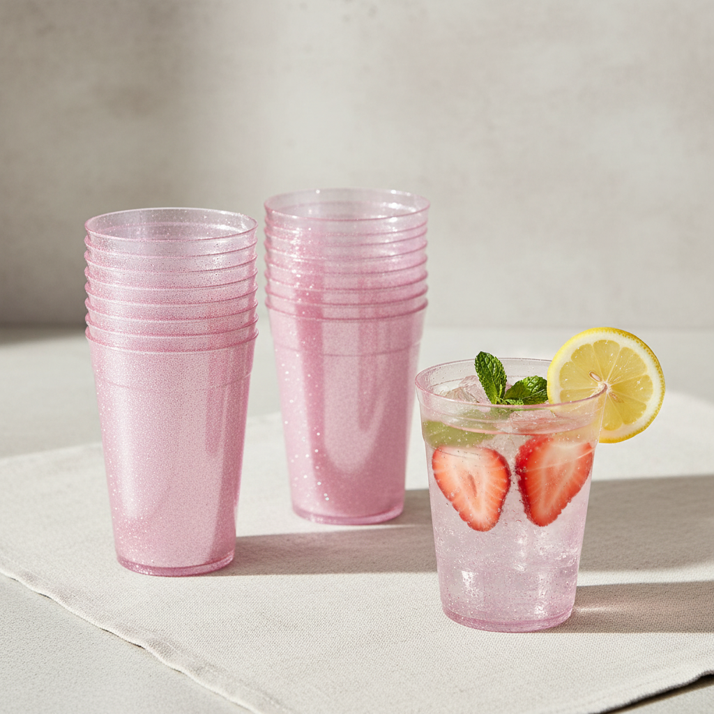 Pink Plastic Cups