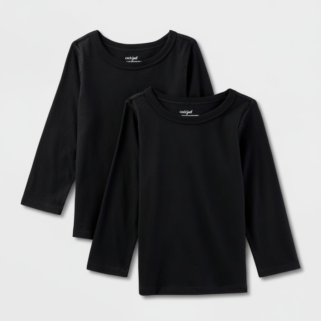 2pk Long Sleeve Girls Shells