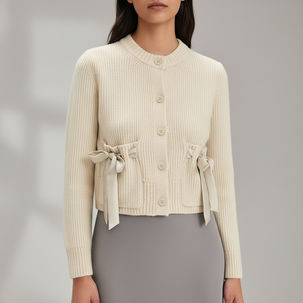 SplendidStassi Satin Tie Cardigan