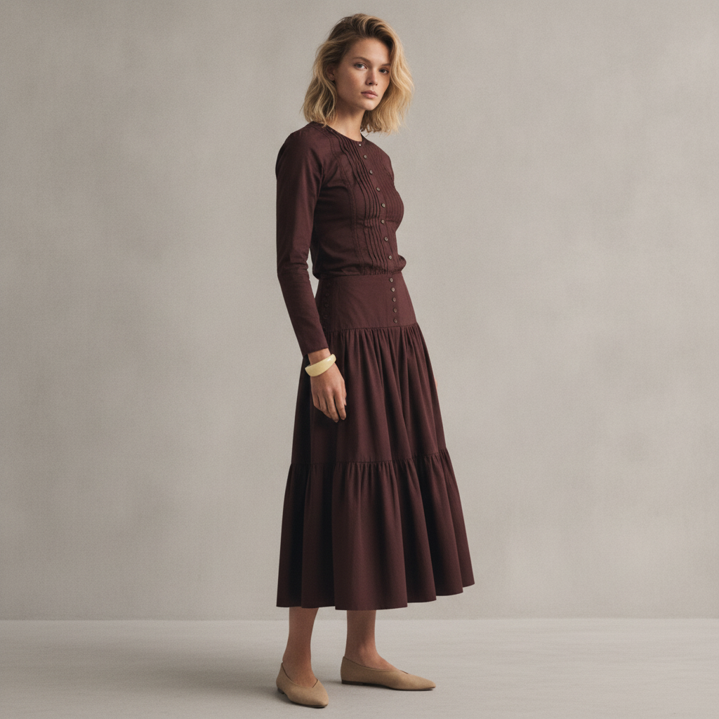 High Rise Maxi Skirt