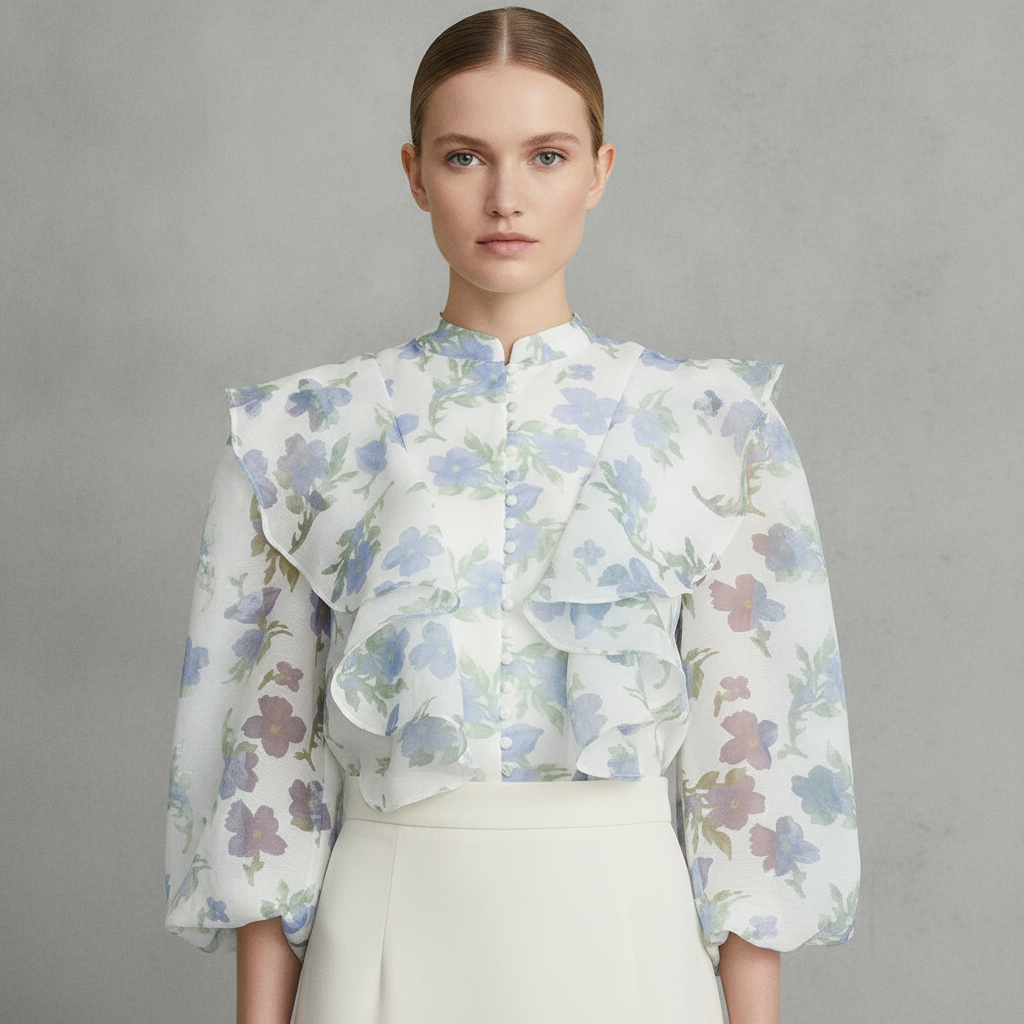 ELLIATT Cleo Top - Ivory Floral Print