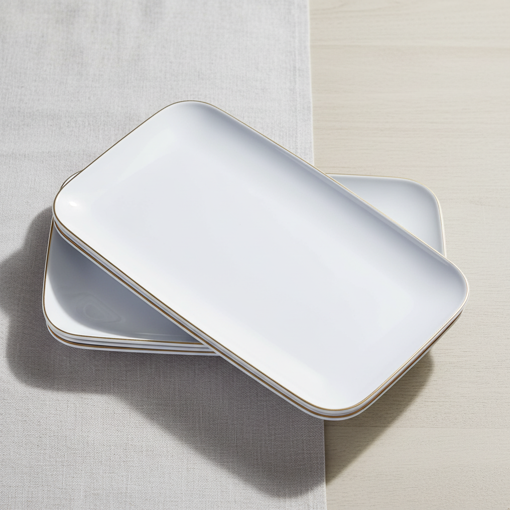 Gold Serving Plastic Tray