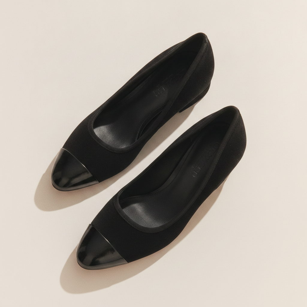 H&M Velvet Flats - Black