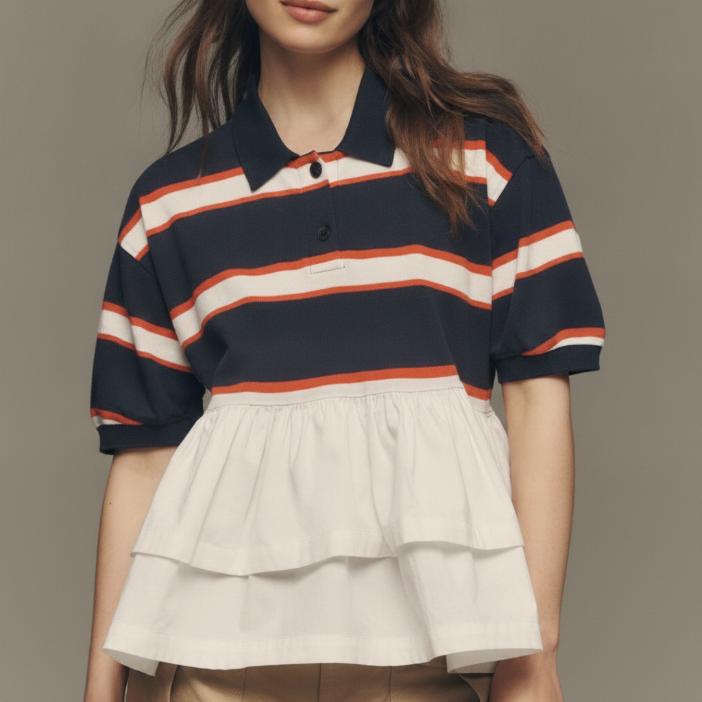 Maeve Je Peux Twofer Peplum Top