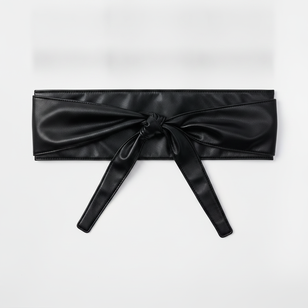 Faux Leather Tie Waist Belt