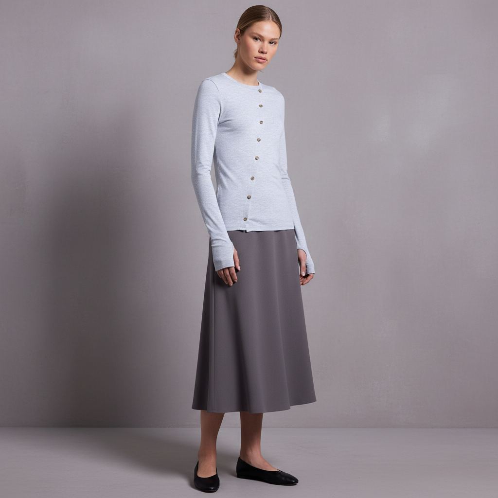 Asymmetric Button Front Top