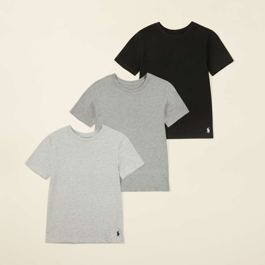 Boys' 8-20 Crewneck Undershirts, 3-Pack