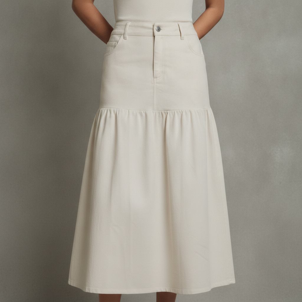 Half & Half Denim Skirt