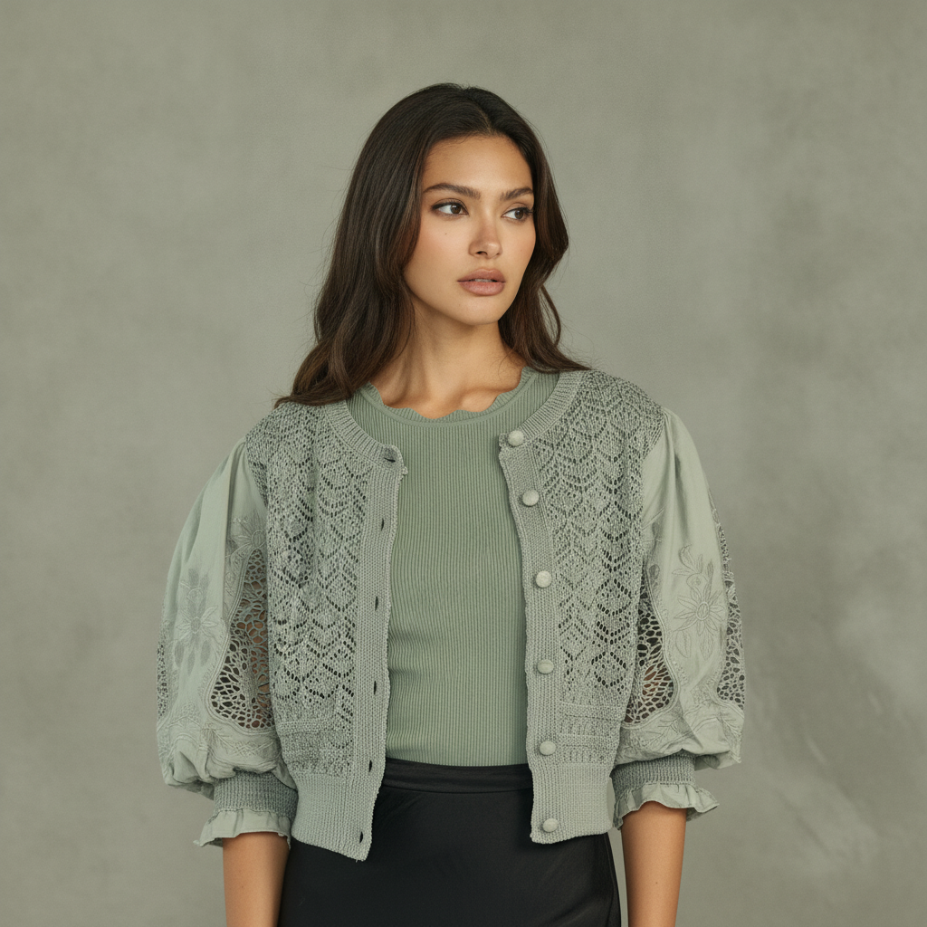 Pointelle Cardigan