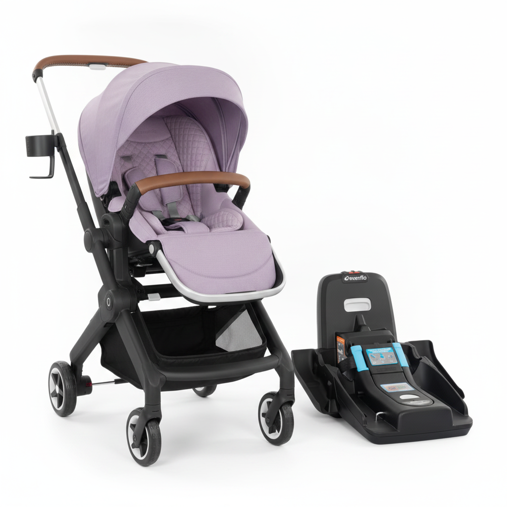 Evenflo Shyft DualRide Infant Car Seat and Stroller Combo with Carryall Storage , Agate