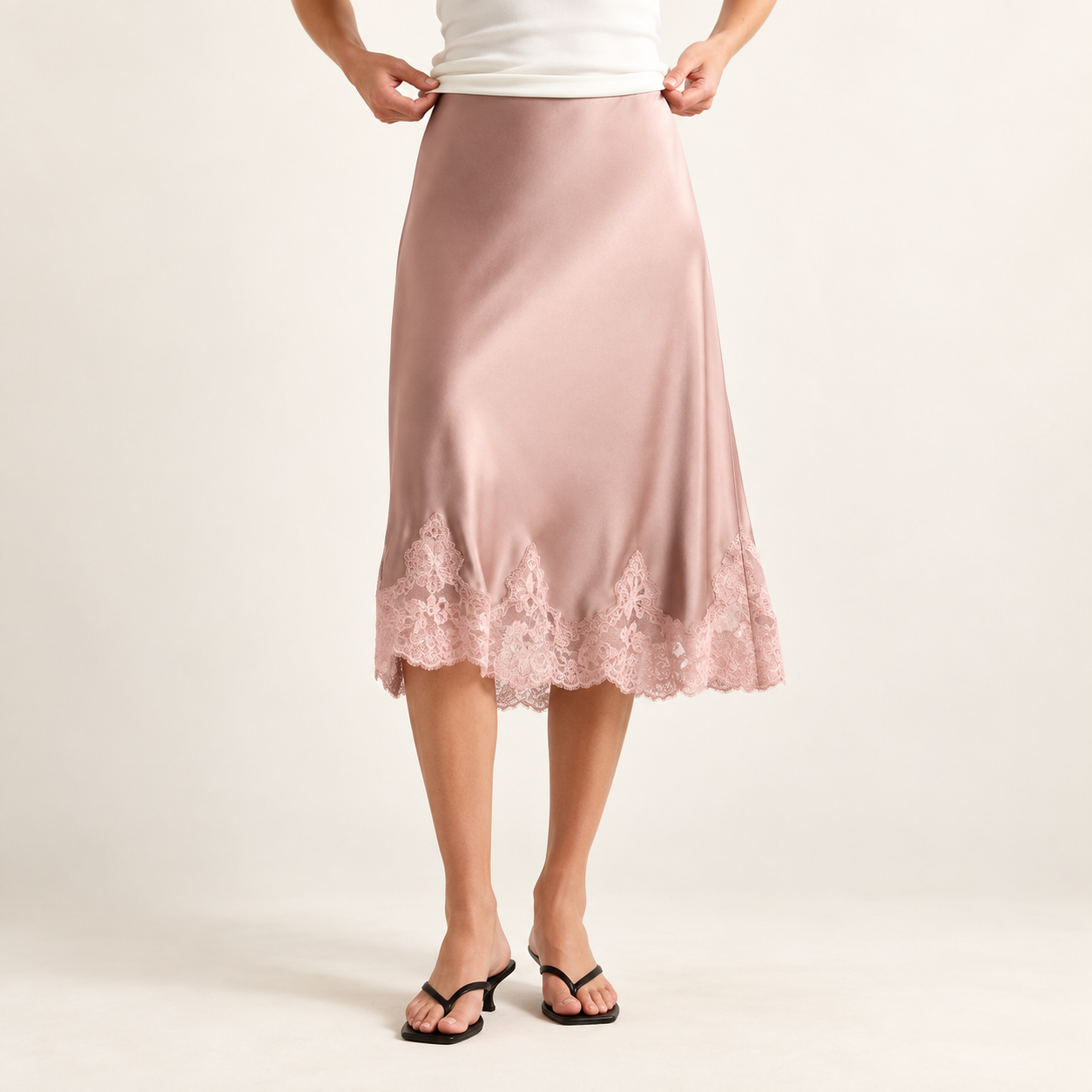100% Washable Silk Lace Skirt