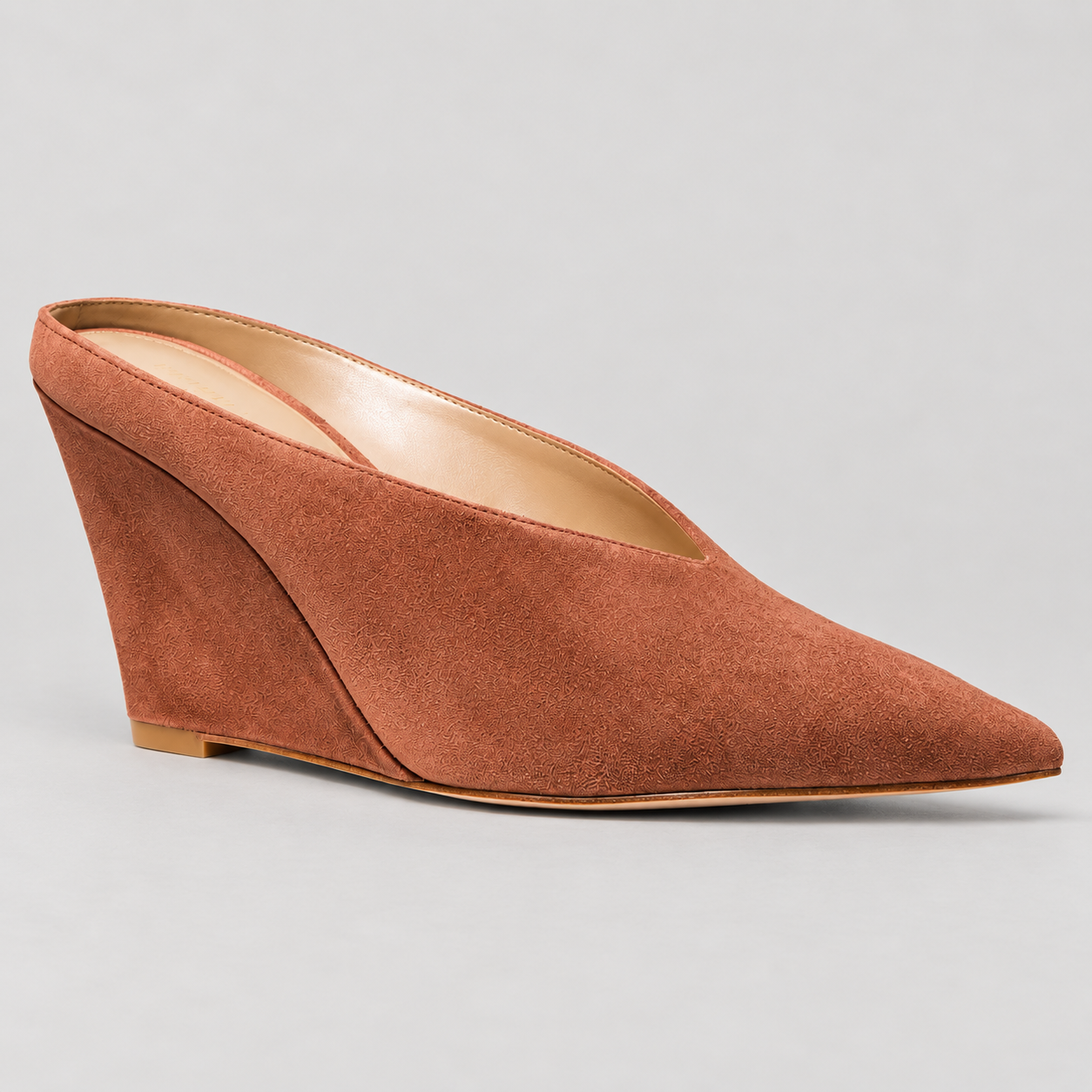 MICHAEL Michael Kors Xandra Slip-On Wedge Pumps — Luggage Leather