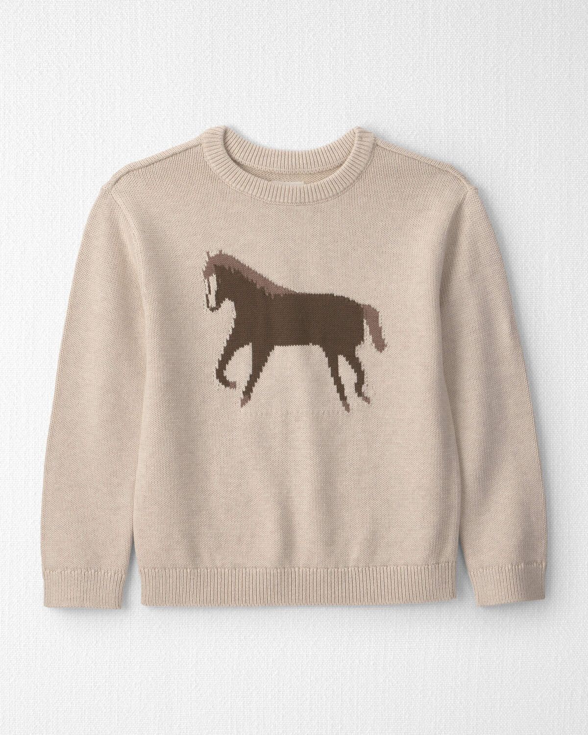 Kids Organic Cotton Horse Sweater Knit Pullover - Little Planet