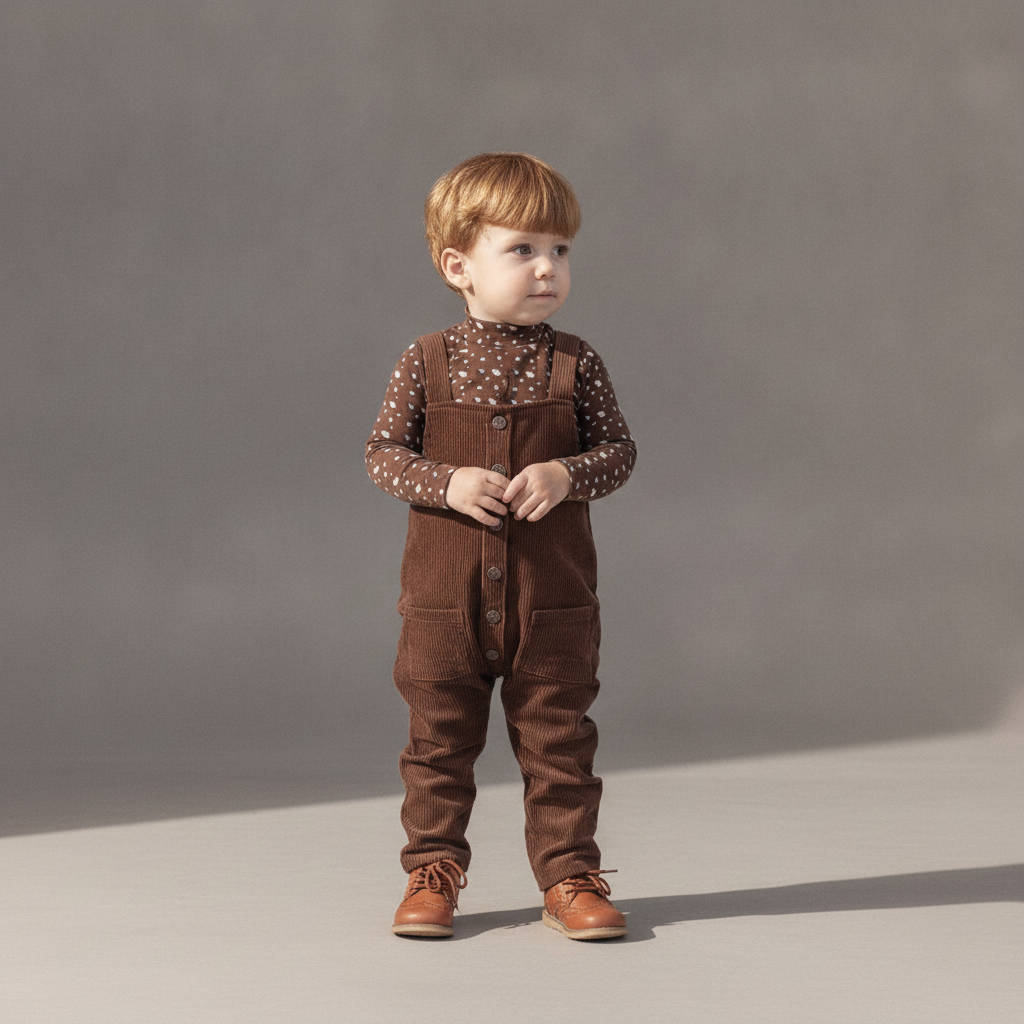 Heritage Brown Romper and Mock Neck