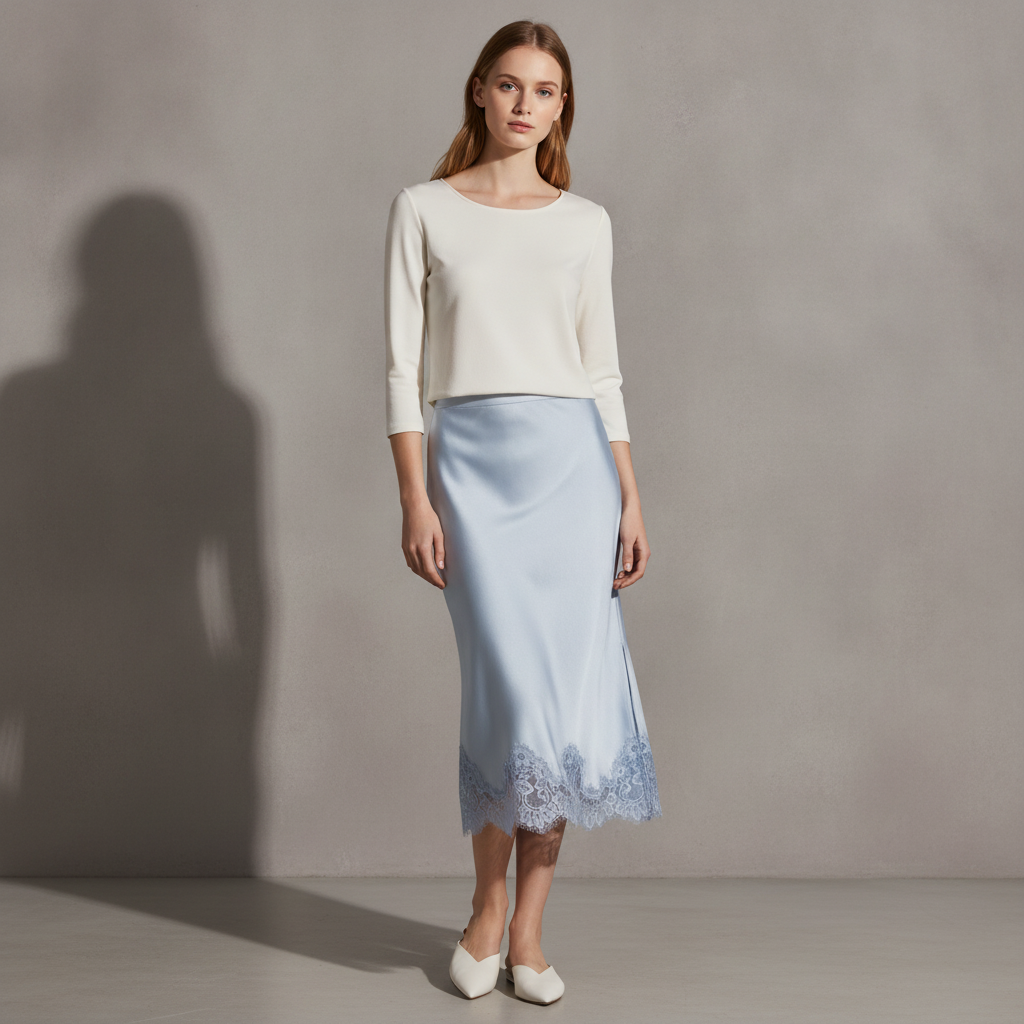 Diamond Lace Slip Skirt
