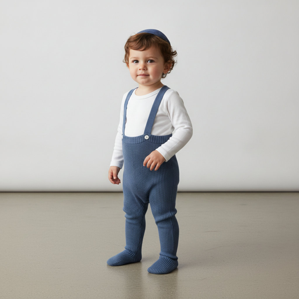 Baby & Toddler Boy Overalls — Floral Star Blue