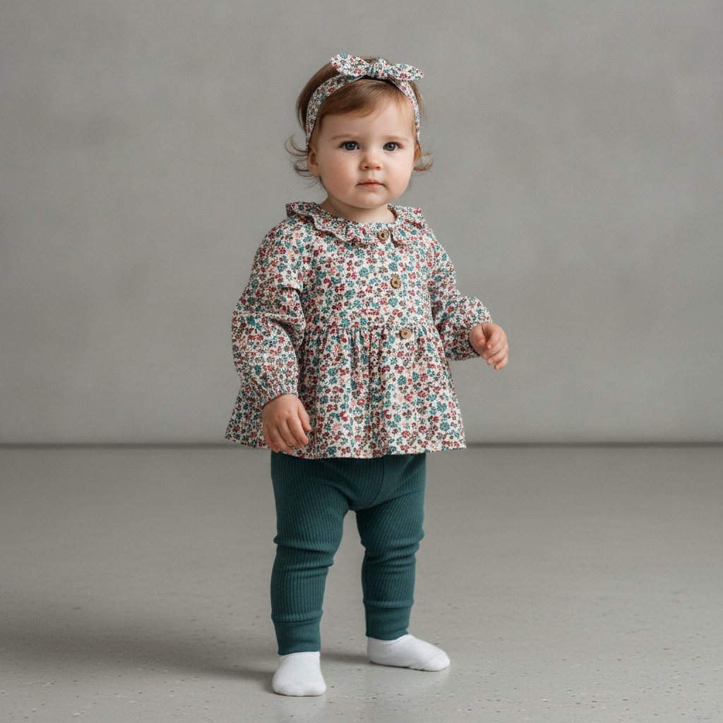 Baby Girl 3-Piece Floral Top & Pant Set