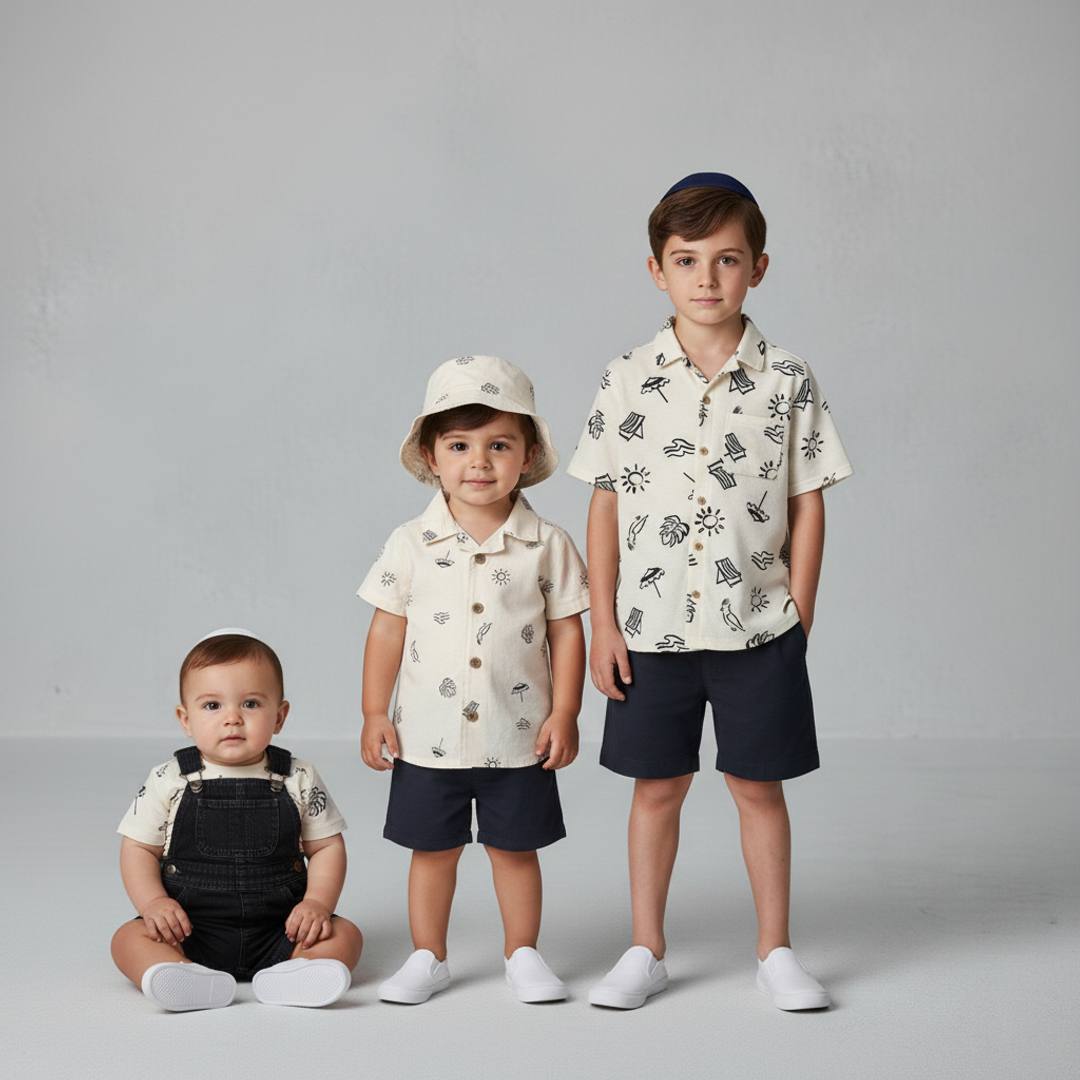 Beach Cotton Family Matching Black Set